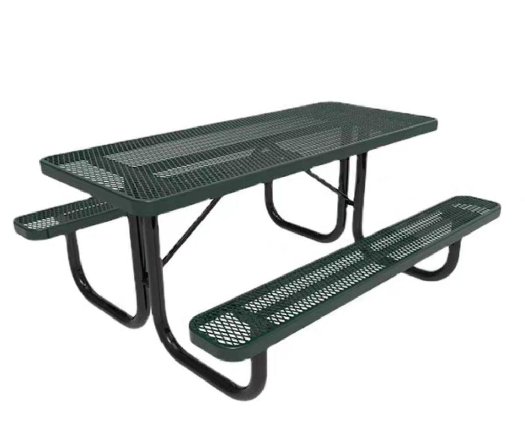 Outdoor Metal Rectangular Table And Chair Set