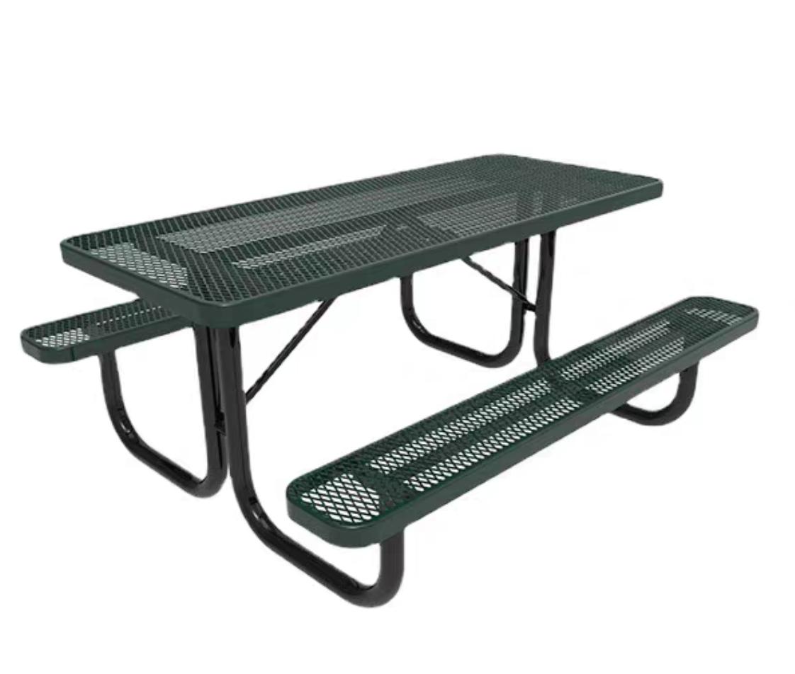 Outdoor Metal Rectangular Table And Chair Set