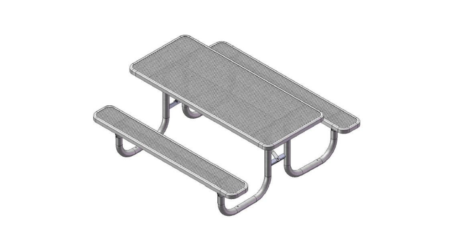6ft Metal Rectangular Patio Table with