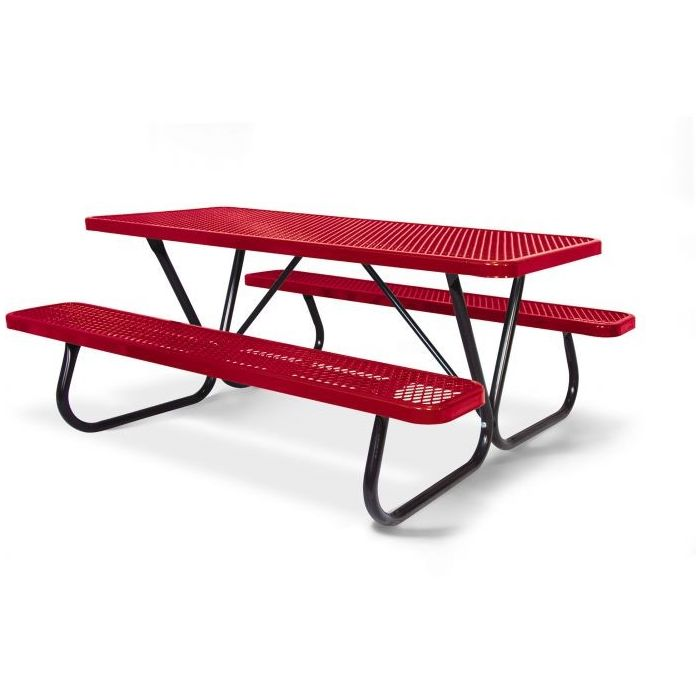 Metal Rectangular Table And Chair Set Structure