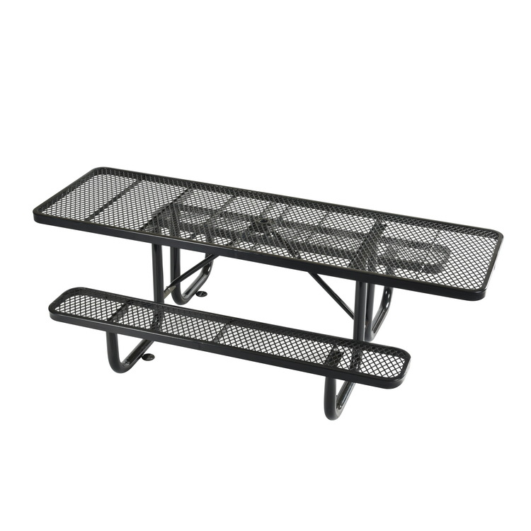 Black Metal Rectangular Table And Chair Set