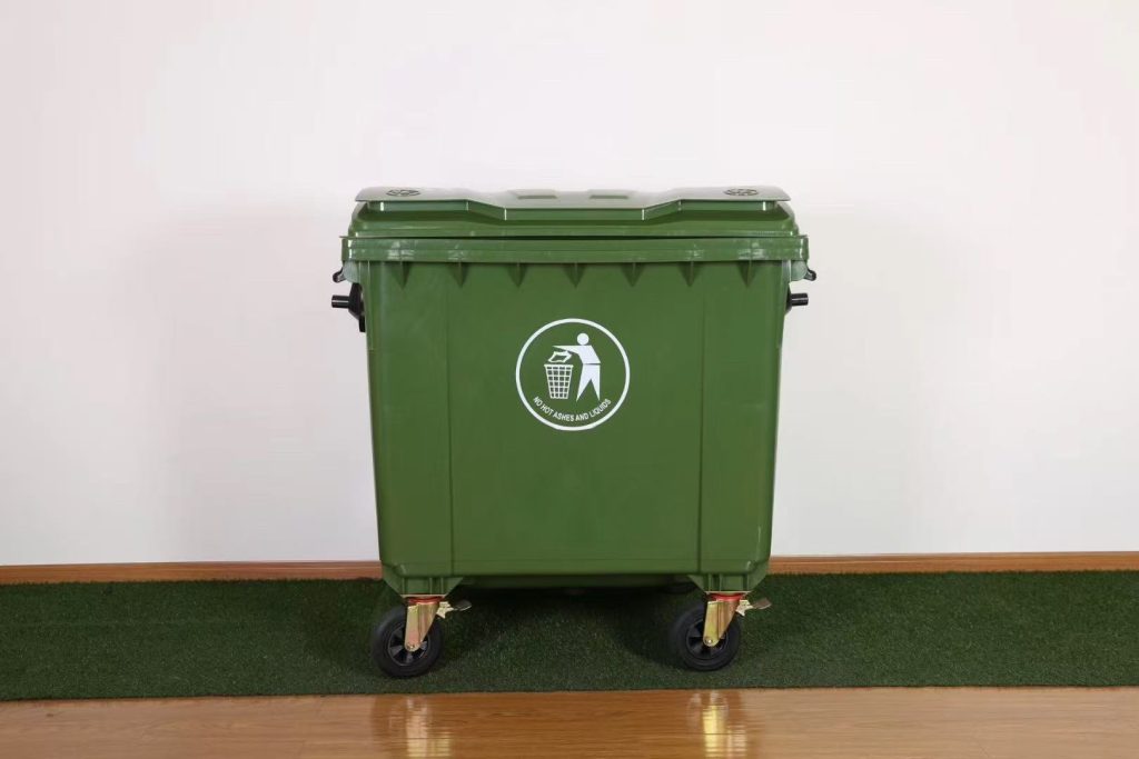 1100L Large Plastic Garbage Bin with Lid