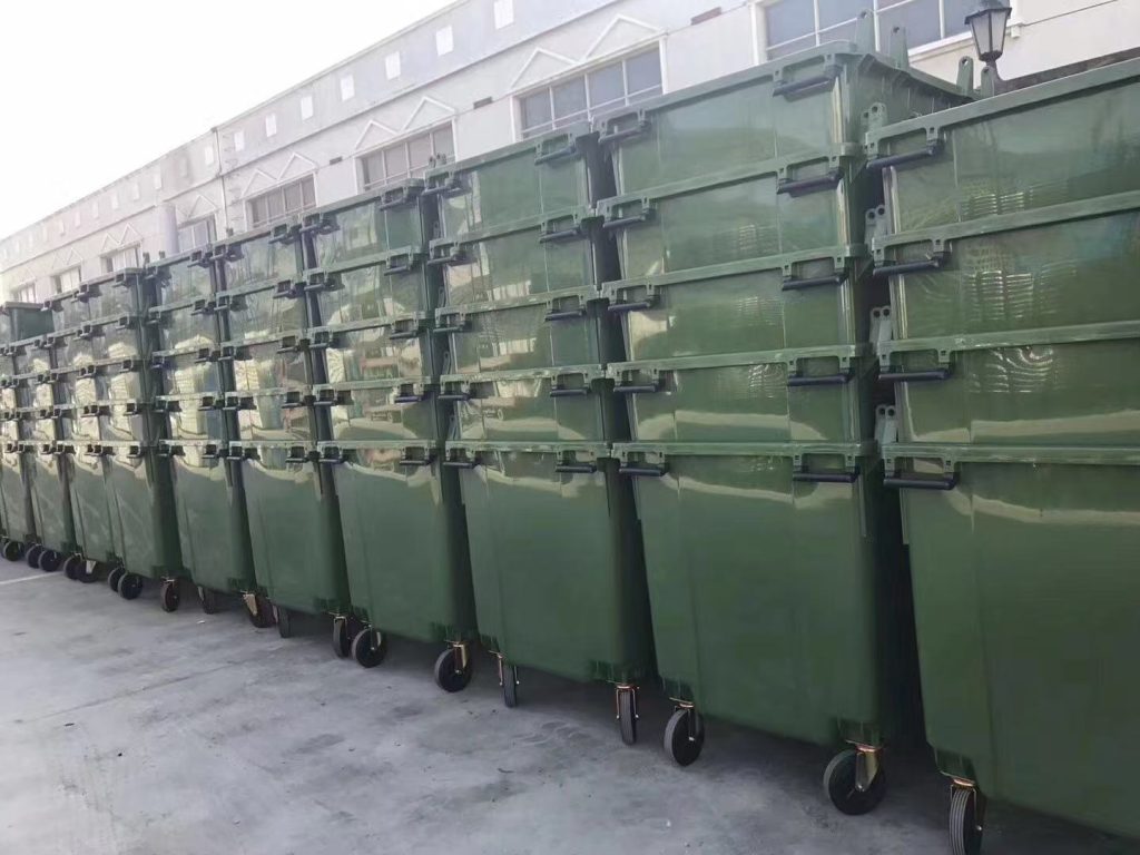 1100L Large Plastic Garbage Bin with Lid factory
