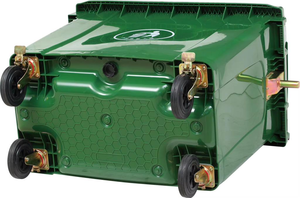 660L Rectangular Plastic Waste Bin with Lid