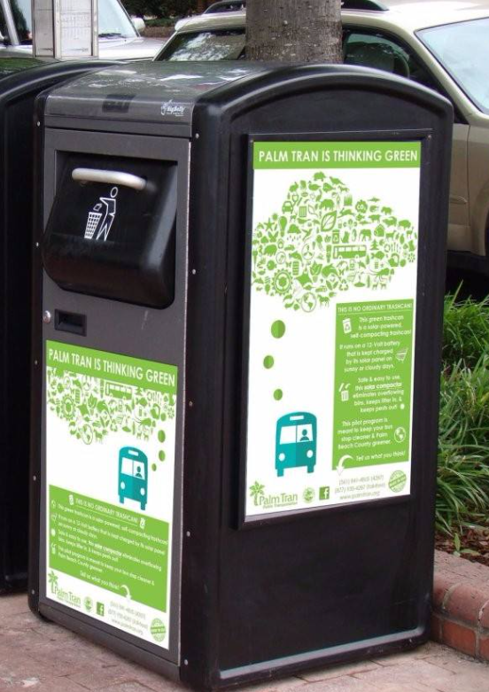 Lixeira inteligente de reciclagem de 120 litros
