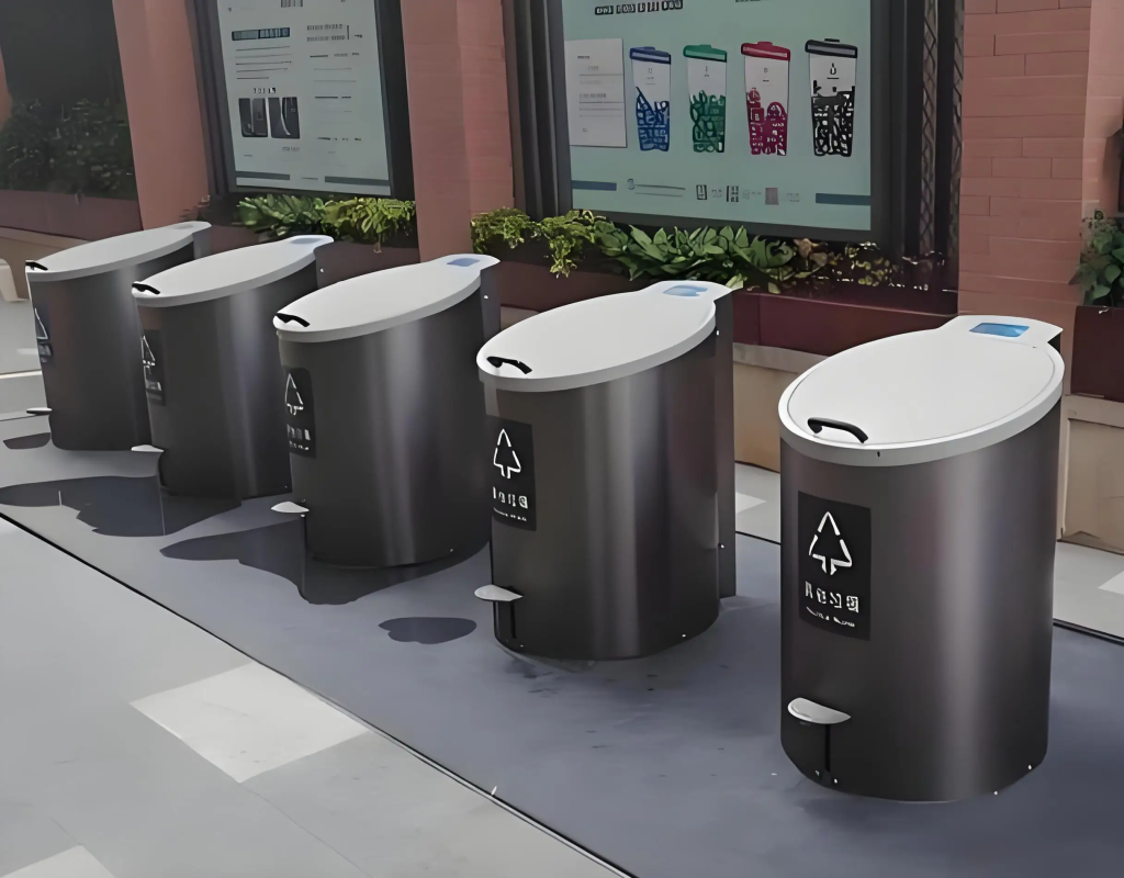 660L × 4 contenitori per rifiuti interrati