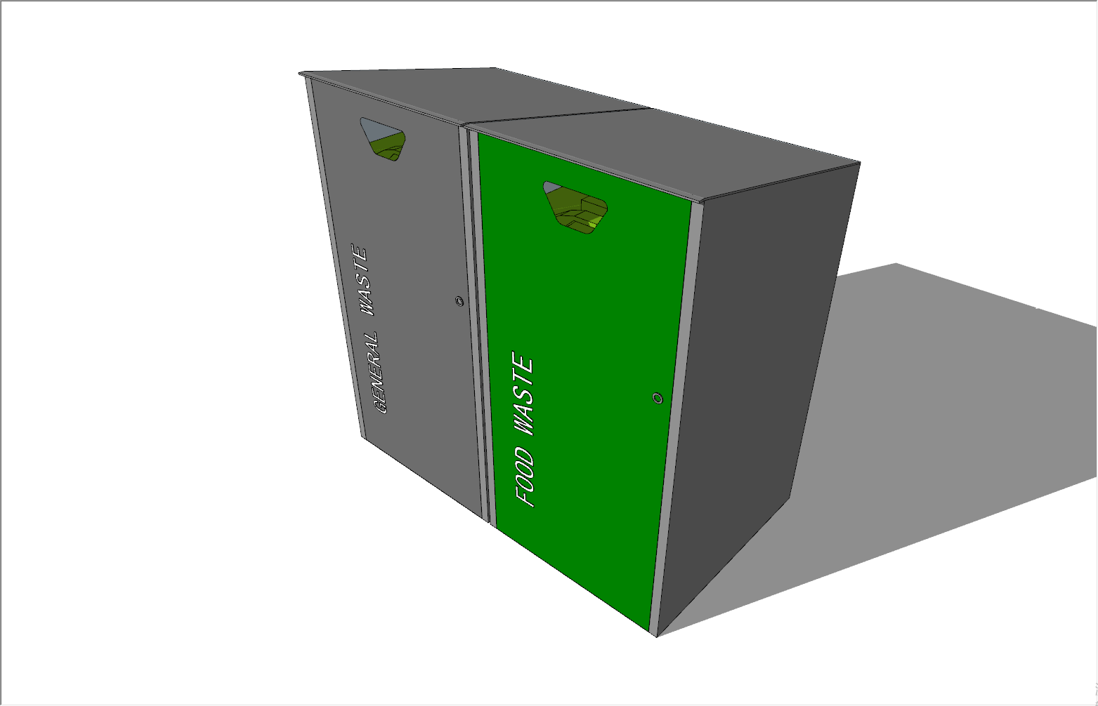 wheelie bin and recycling storage