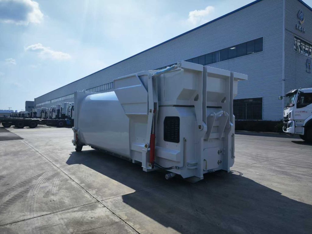 mobile trash compaction bin