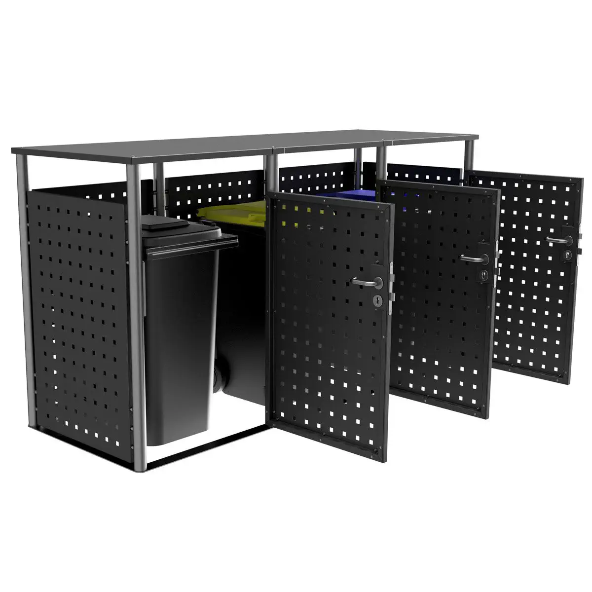 three wheelie bin storage