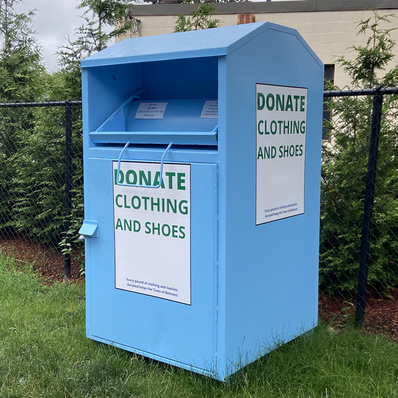 Clothes Donation Boxes onsite