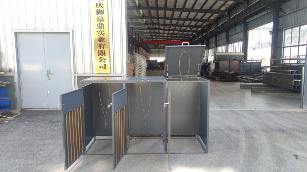 Public Metal Wheelie Bin Storage