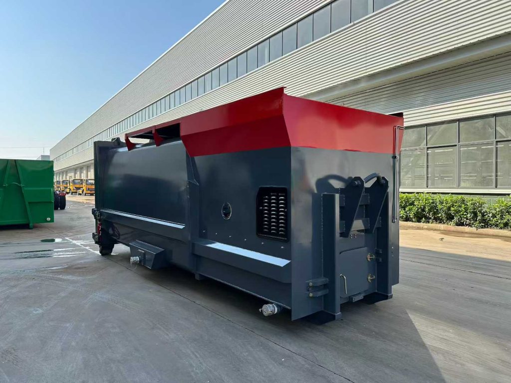 mobile garbage compactor bin