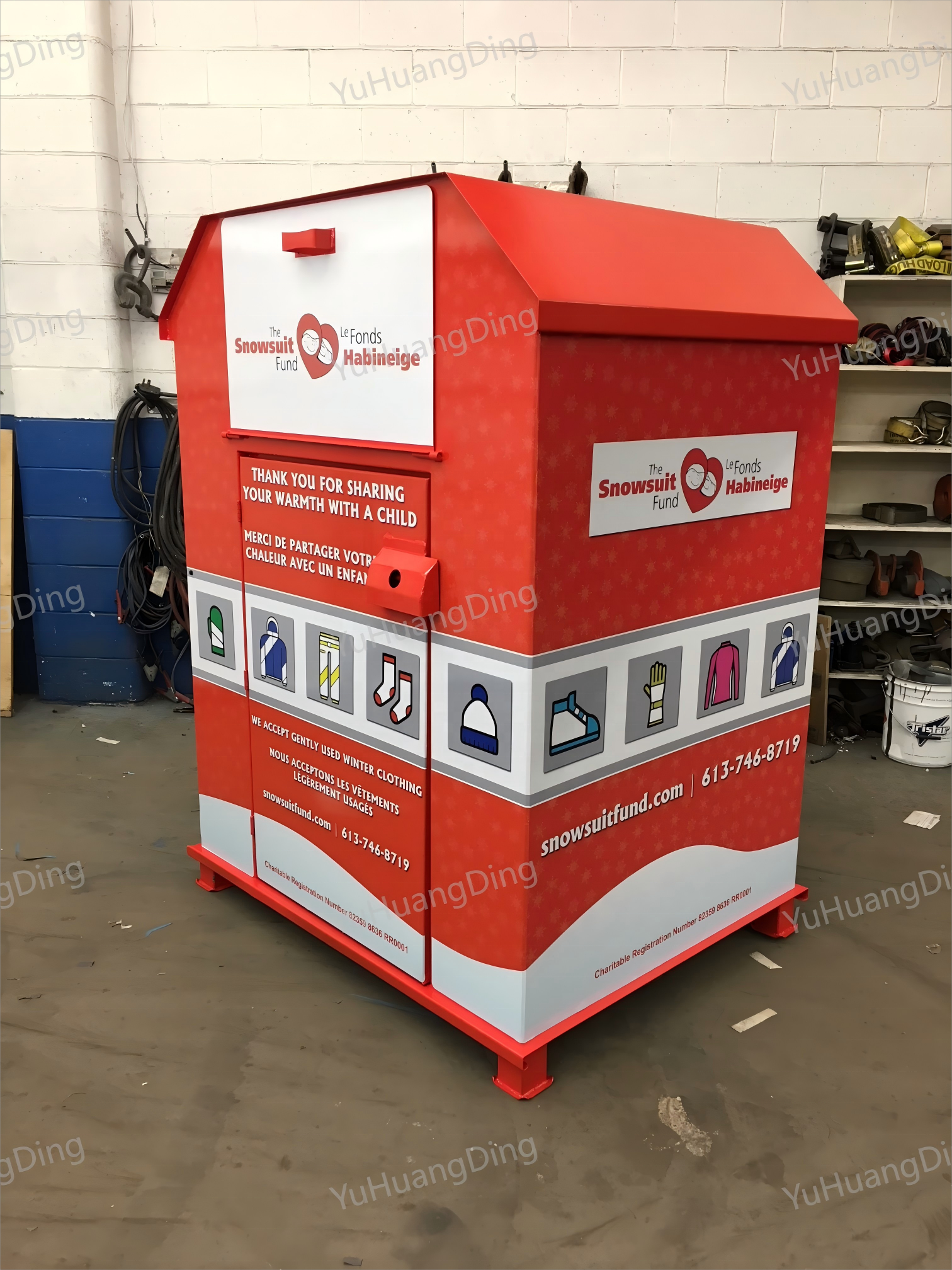 Cloth Recycle Bin onsite