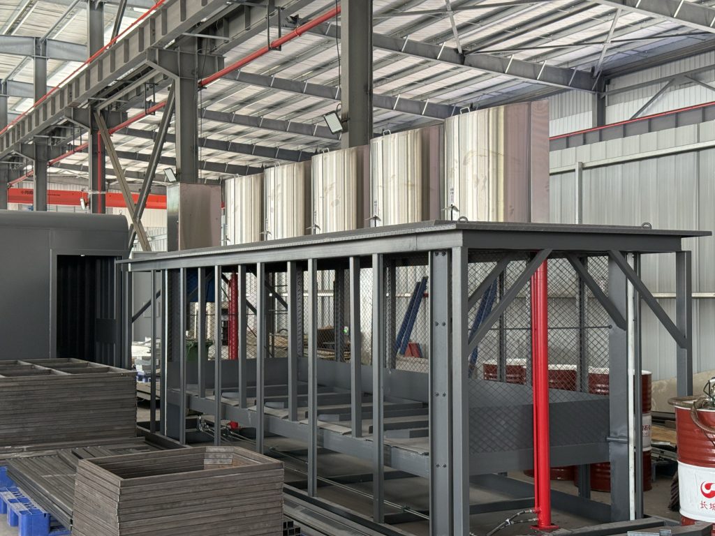 1100L × 5 Underground Trash Containers in factory