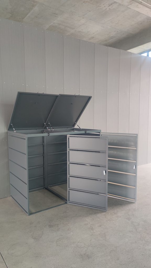 metal wheelie bin storage
