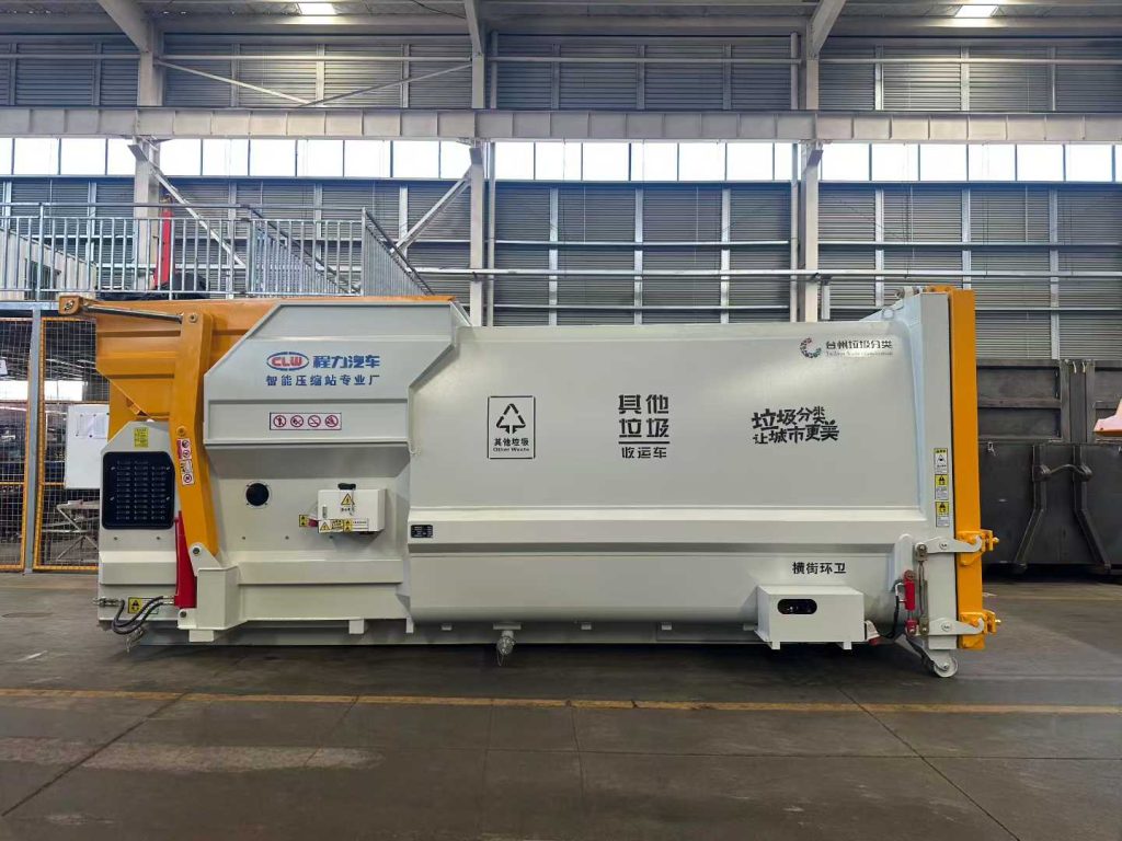 mobile garbage compactor bin