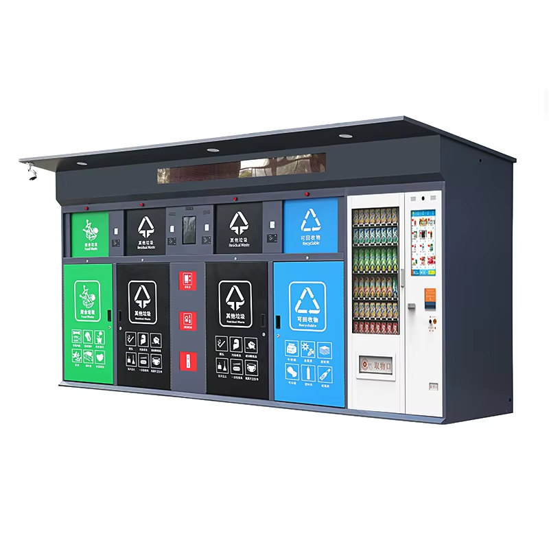 4 × 120L + 1 × 30L Smart Trash Bins pic.