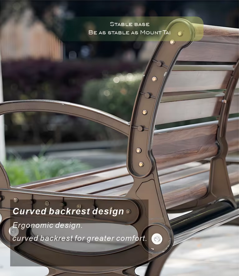 Outdoor Bench for Park structural details
