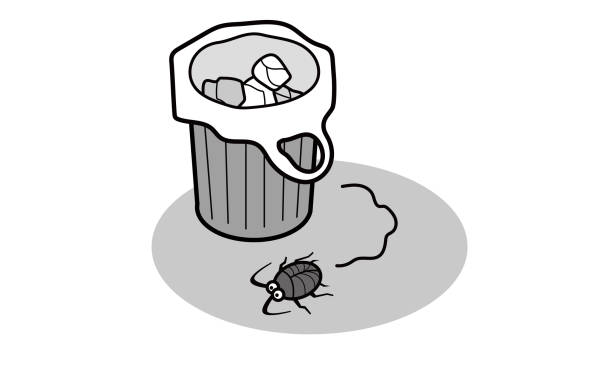 Kitchen-Trash-Can-to-Keep-Roaches