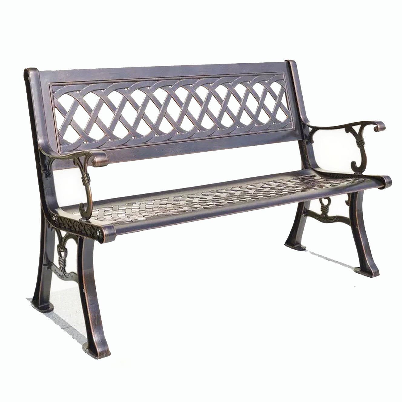 Classic Floral Cast Aluminum Bench