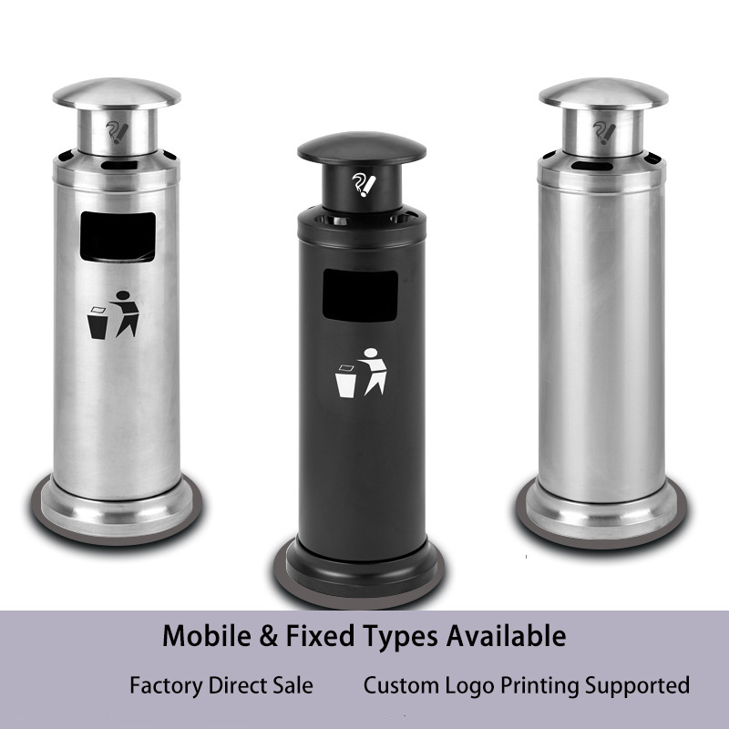 Commercial Dual-Purpose Ashtray Column types