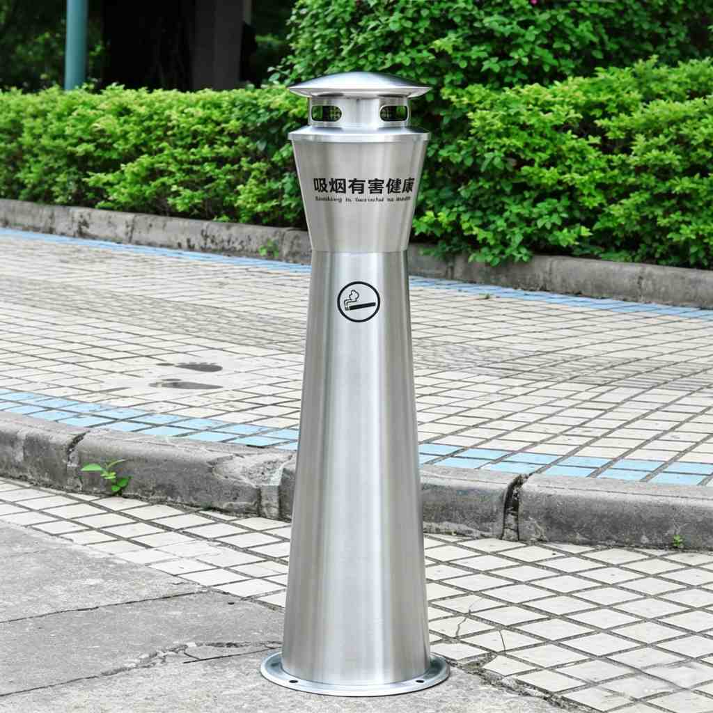 Commercial Outdoor Ashtray Column on road