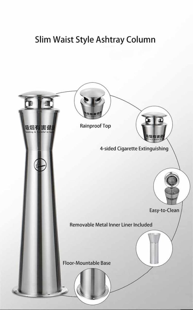 Commercial Outdoor Ashtray Column product