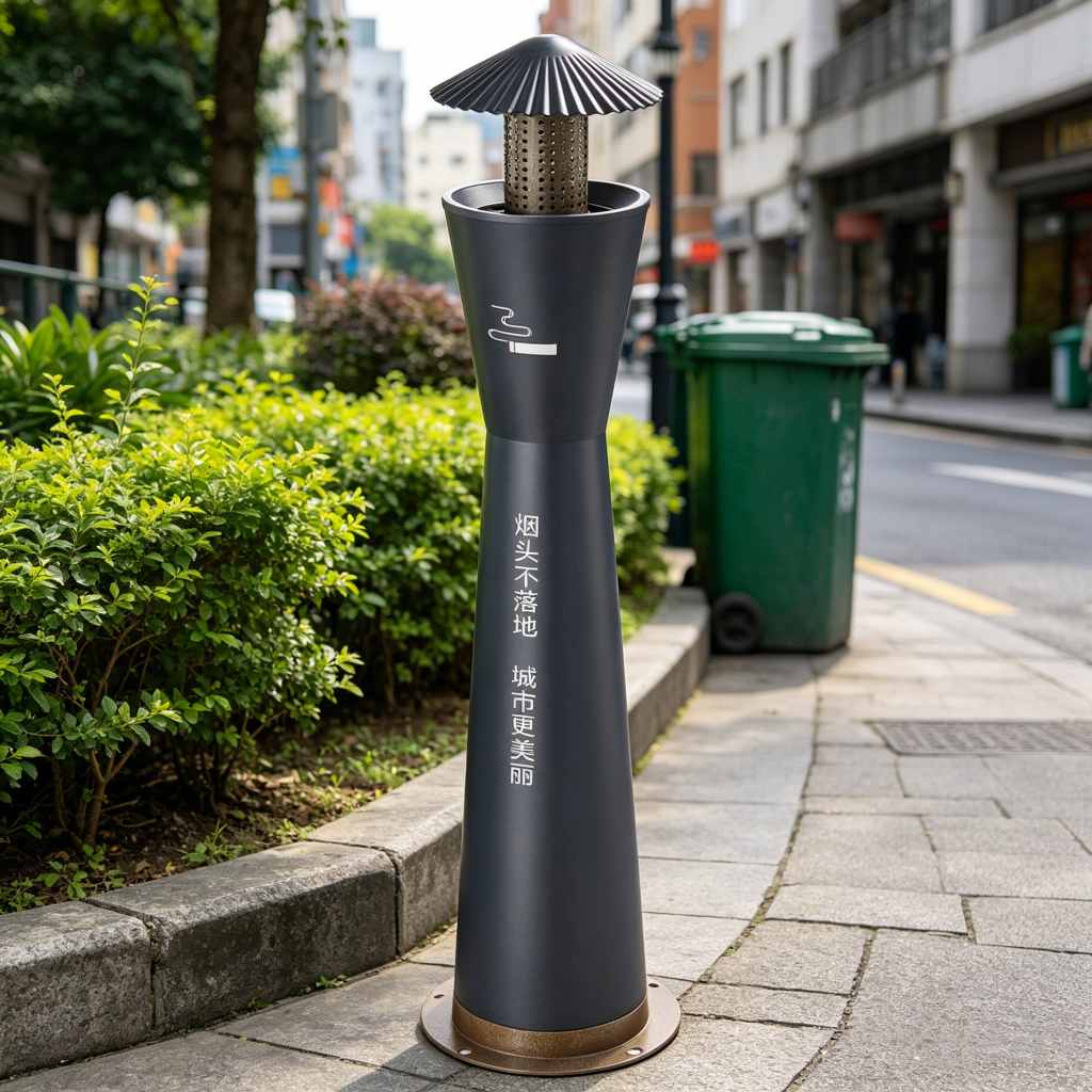 Commercial Outdoor Cigarette Butt Receptacle Bin