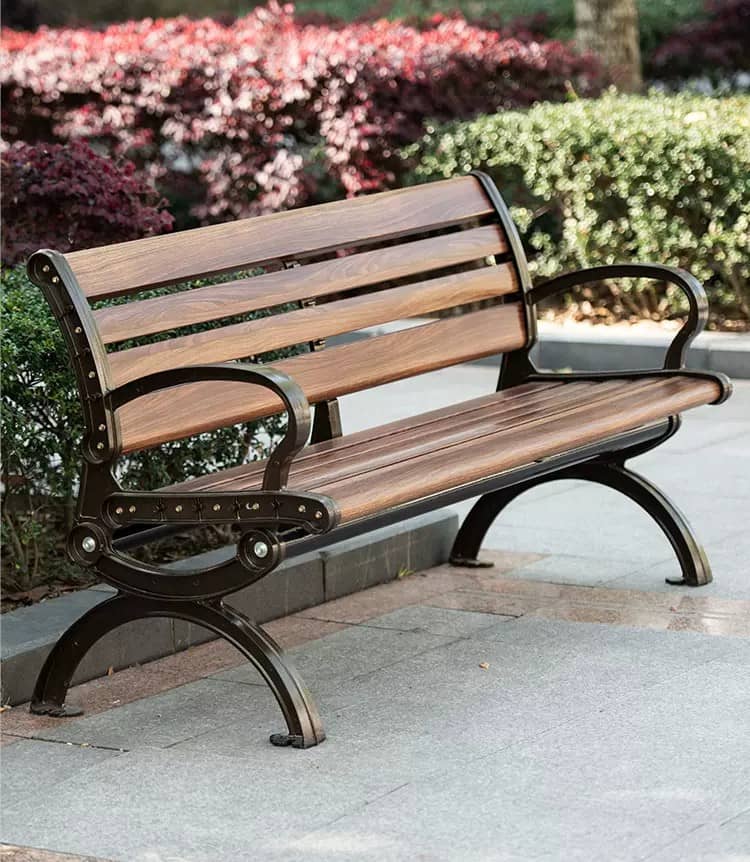 FRP Outdoor Park Bench With Backrest