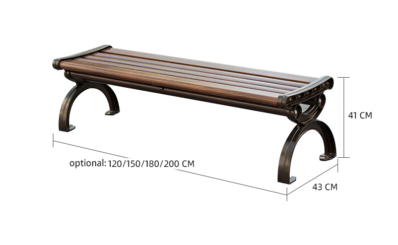 FRP Outdoor Park Bench (Without Backrest)
