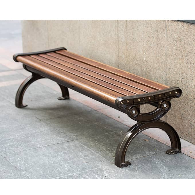 FRP Outdoor Park Bench Without Backrest