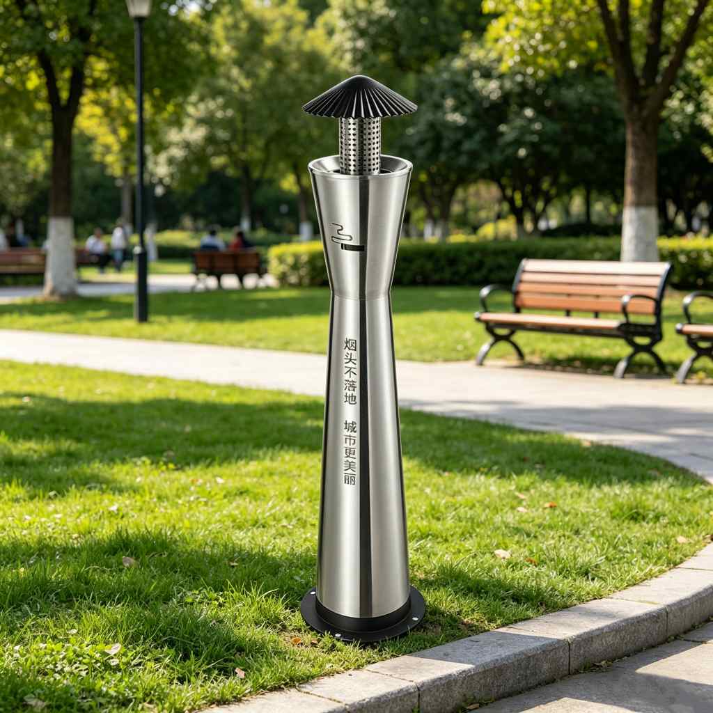 Outdoor Cigarette Butt Receptacle Bin