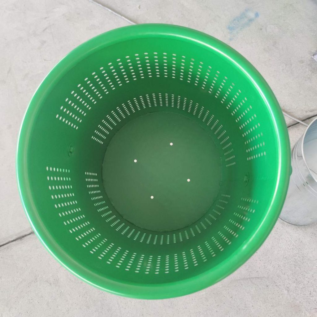 Stand-Mounted Perforated Galvanized Steel Rubbish Bin details