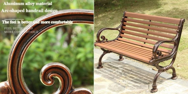 Aluminum park bench details