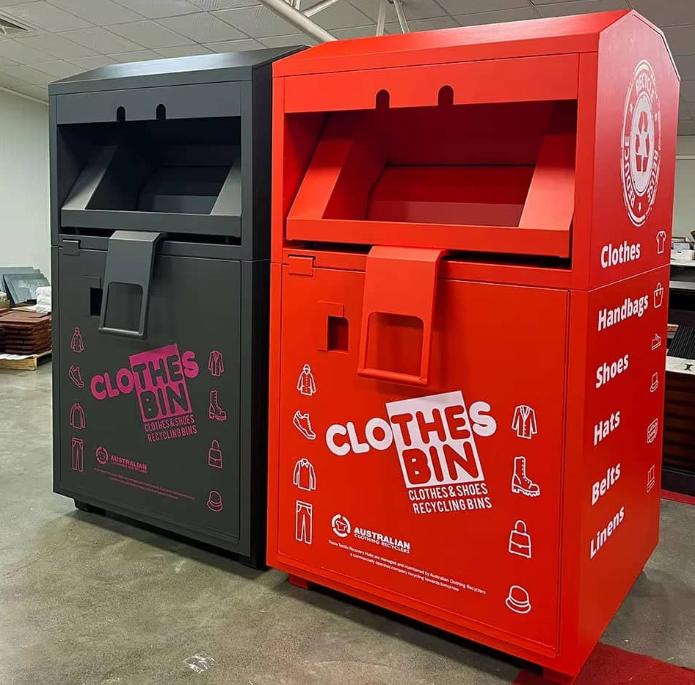 Anti-Vandalism textile recycling boxes
