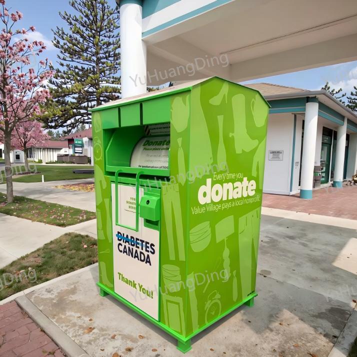 Textile donation bin placement