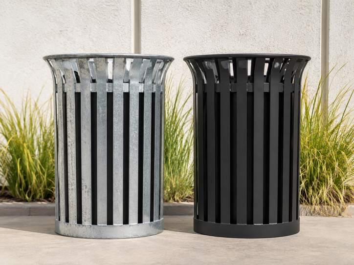 Galvanized Steel vs. Powder-Coated Steel Trash Cans