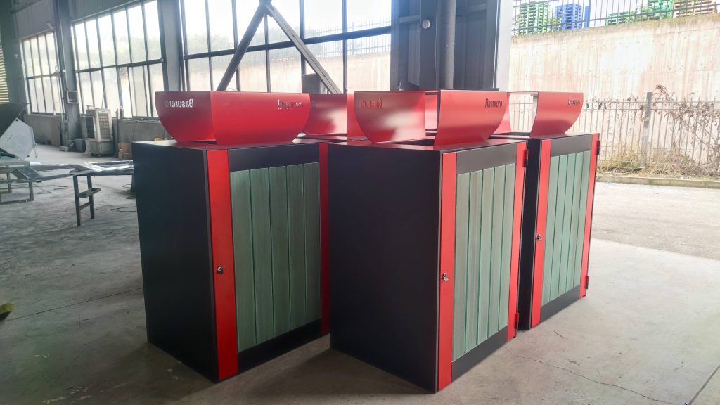Fabricante de contêineres de metal com rodas