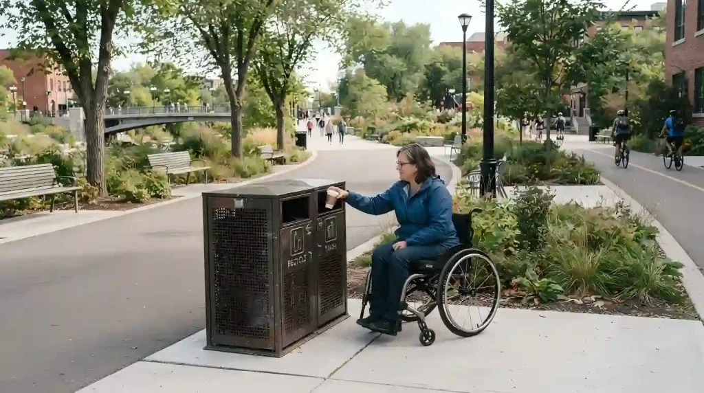Accessible Waste & Recycling Bins