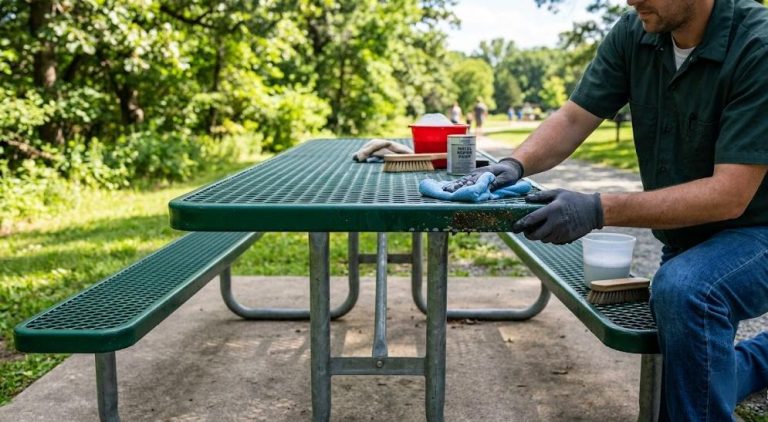 Maintain Outdoor Metal Picnic Tables