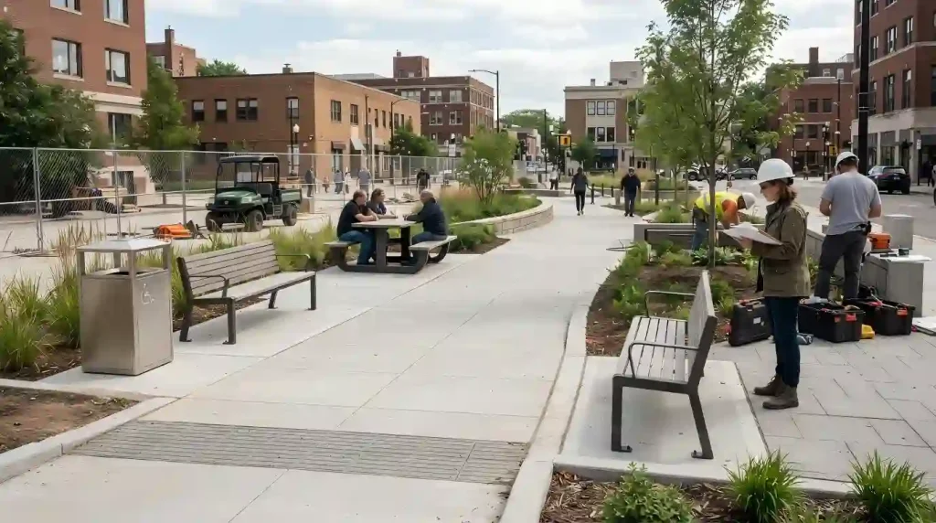 planning and installation of accessible outdoor furniture