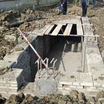 underground trash can onsite