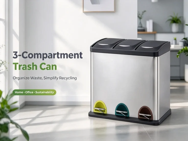 3-Compartment Trash Can